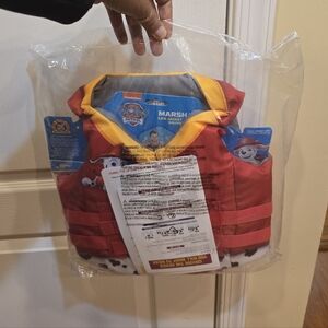 NWT Nickelodeon Paw Patrol Marshall Life Jacket Preserver Size Child 33-55 lbs.